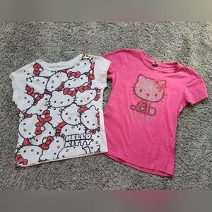 Hello Kitty Bundle Short Sleeve Tees in White & Fuschia Pink